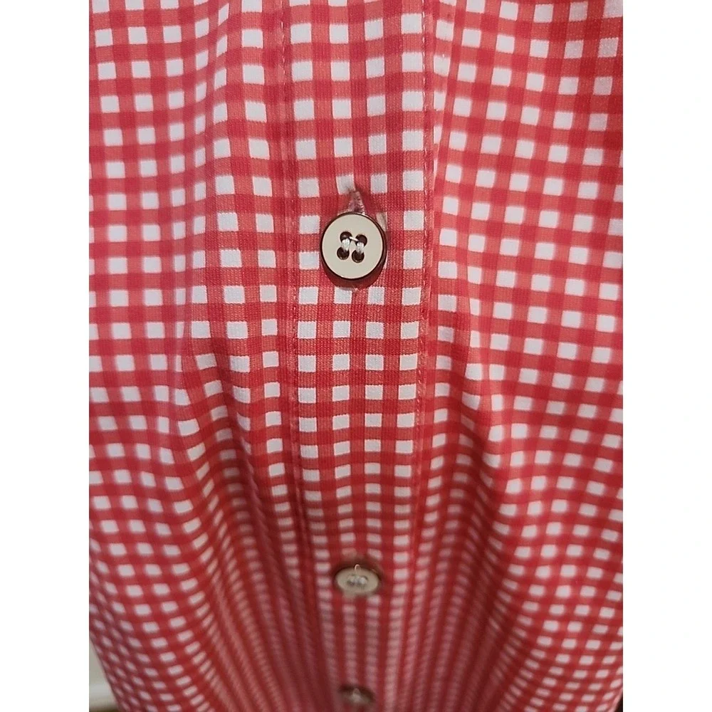 J McLAUGHLIN Red/White Check Sleeveless Shirt Womens Size S - Picture 4 of 6